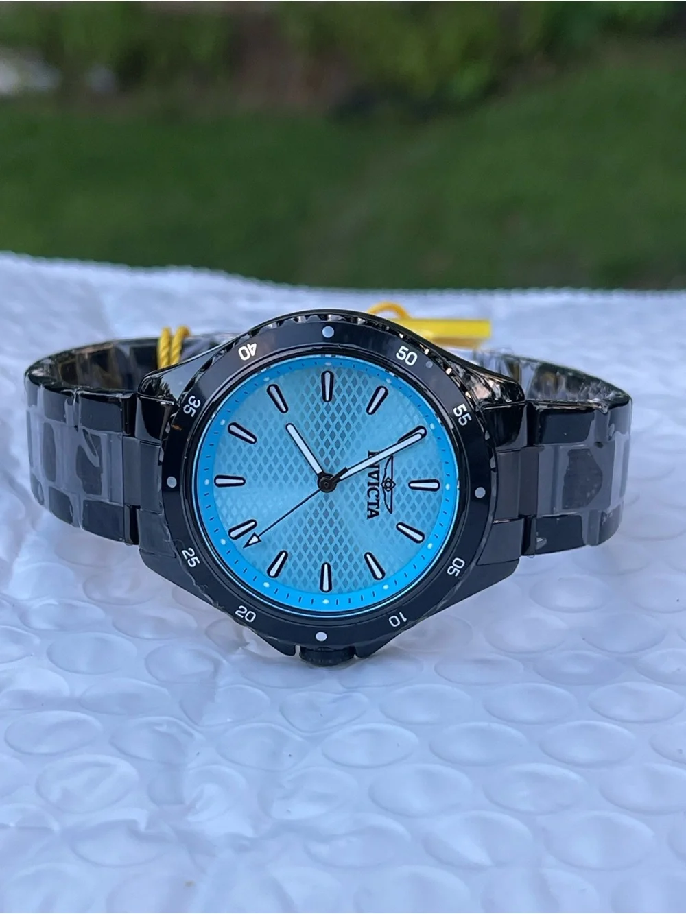 Invicta Pro Diver Lady 38mm Stainless Steel Black Tiffany Blue dial PC21J Quartz